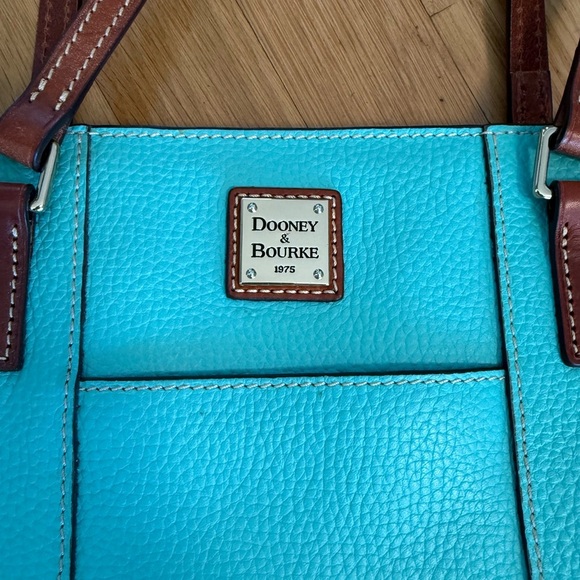Dooney & Bourke Vintage Pebble Leather in Tiffany Blue Handbag purse - Picture 6 of 15